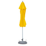 10' Yellow Polyester Round Market Patio Umbrella - Homeroots