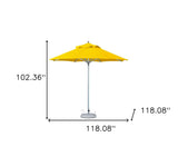 10' Yellow Polyester Round Market Patio Umbrella - Homeroots - Flyclothing LLC