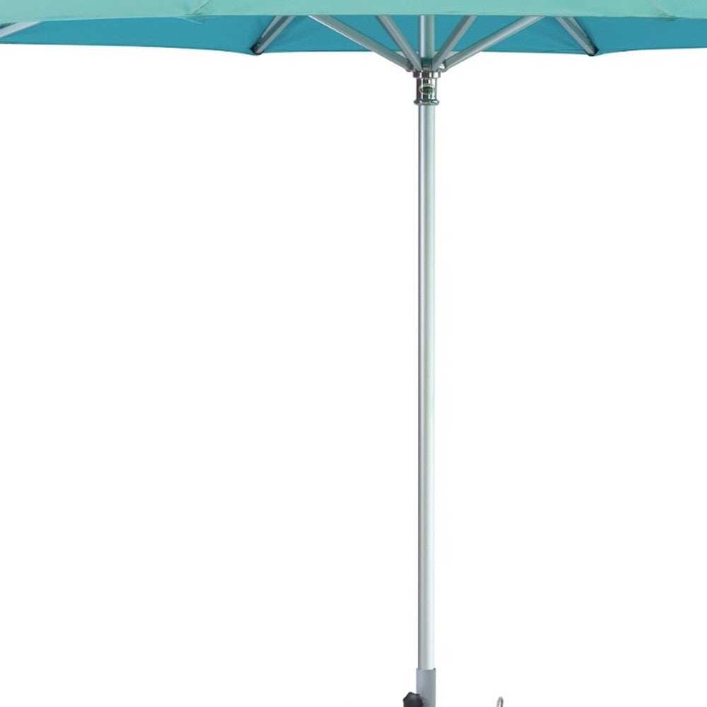 10' Aqua Polyester Round Market Patio Umbrella - Homeroots - Flyclothing LLC