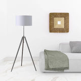 64" Chrome Adjustable Tripod Floor Lamp With White Shade - Homeroots - Flyclothing LLC