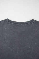 Kindness Butterflies Graphic Mineral Wash Loose Tee - Trendsi - Flyclothing LLC