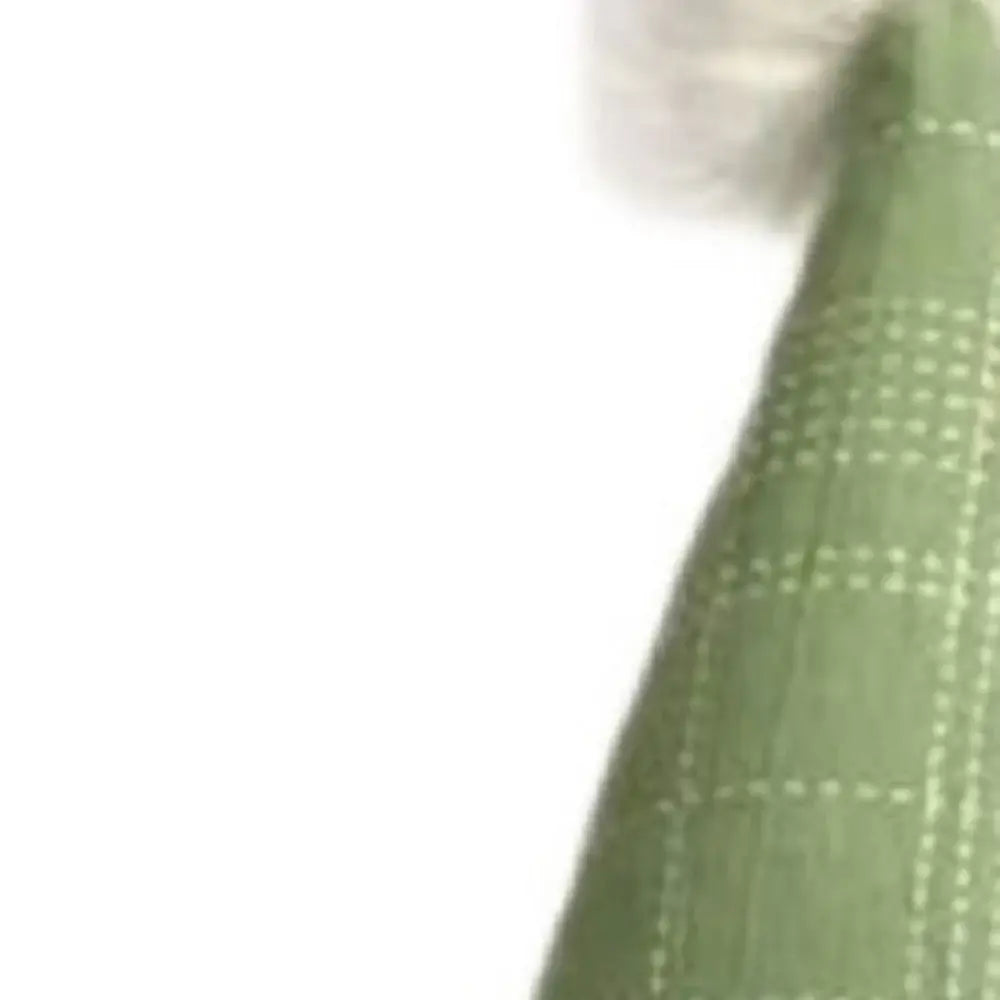 30" Green and White Fabric Sitting Gnome - Homeroots - Flyclothing LLC