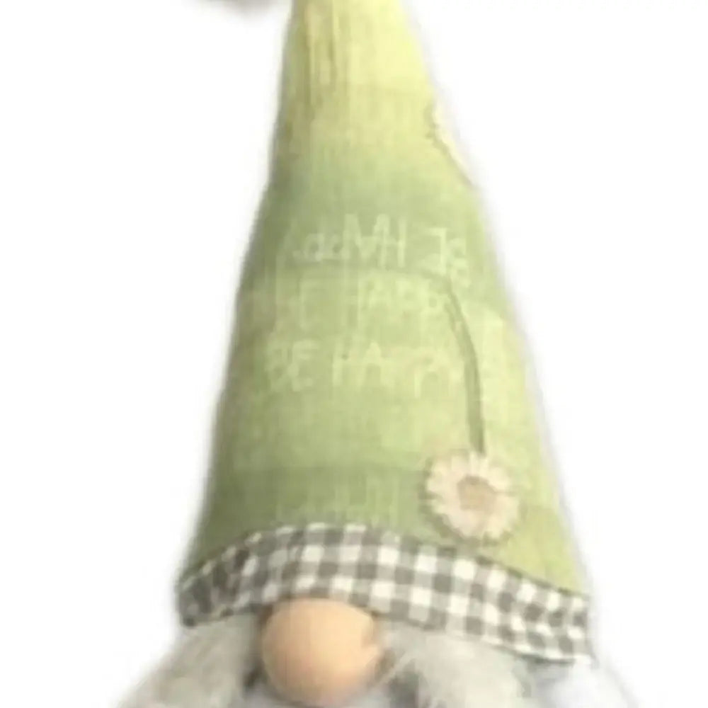 30" Green and White Fabric Sitting Gnome - Homeroots - Flyclothing LLC