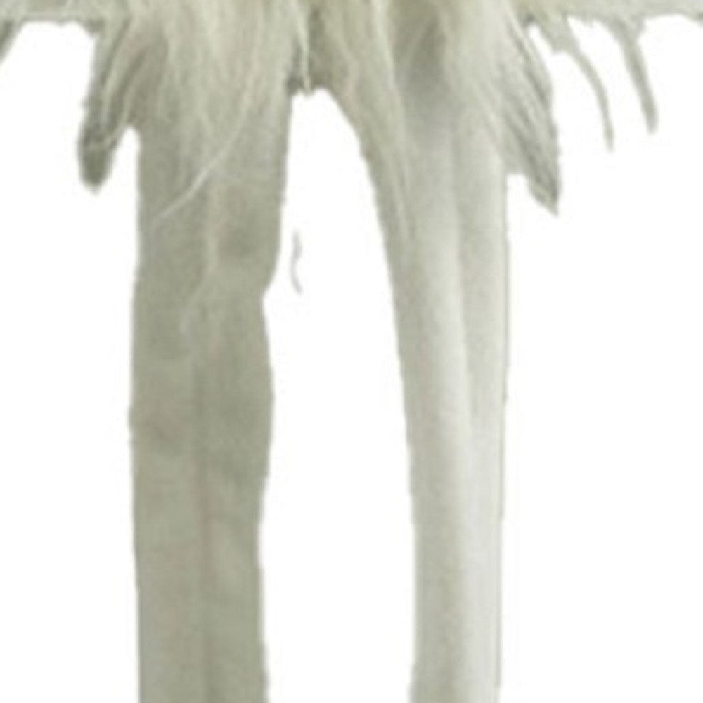 23" Blue and White Fabric Christmas Standing Gnome Tabletop Sculpture