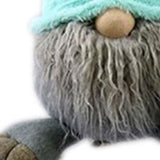 19" Blue and Gray Fabric Bunny Ears Standing Gnome - Homeroots