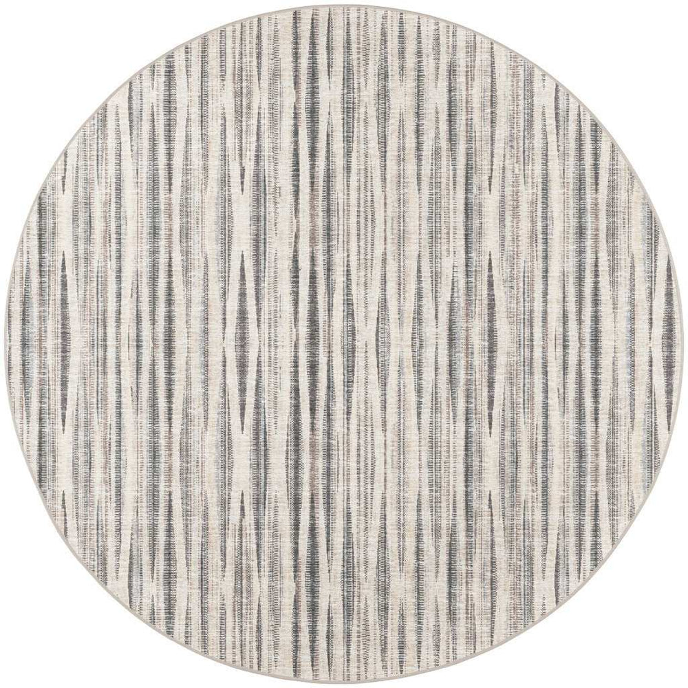 6' Ivory Round Ombre Tufted Handmade Area Rug - Homeroots - Flyclothing LLC