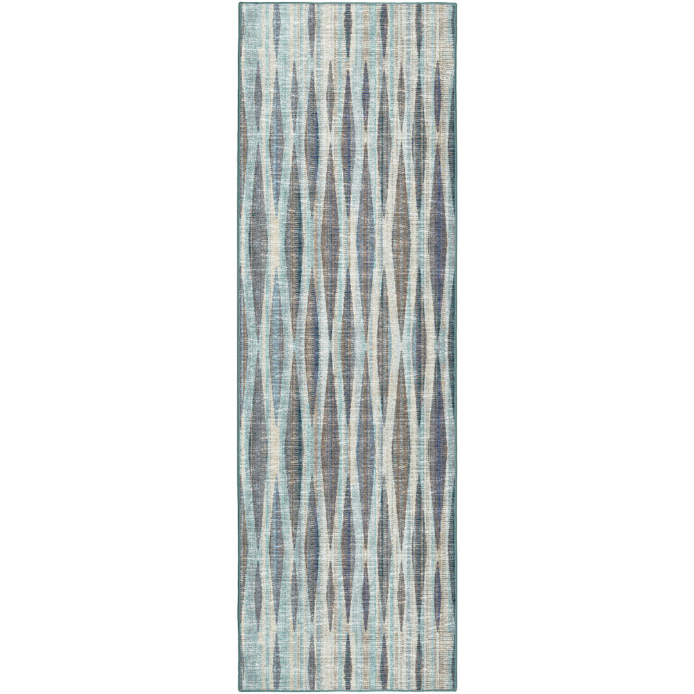 12' Blue and Ivory Ombre Hand Tufted Runner Rug - Homeroots