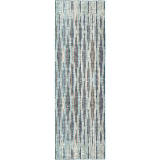12' Blue and Ivory Ombre Hand Tufted Runner Rug - Homeroots - Flyclothing LLC