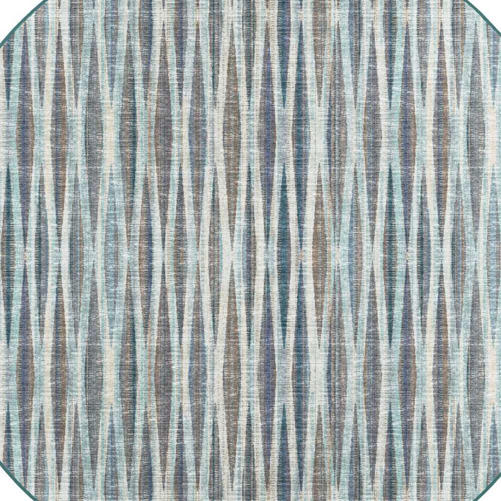 6' Blue Round Ombre Tufted Handmade Area Rug - Homeroots - Flyclothing LLC