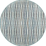 6' Blue Round Ombre Tufted Handmade Area Rug - Homeroots - Flyclothing LLC