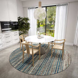 6' Brown Round Ombre Tufted Handmade Area Rug - Homeroots - Flyclothing LLC