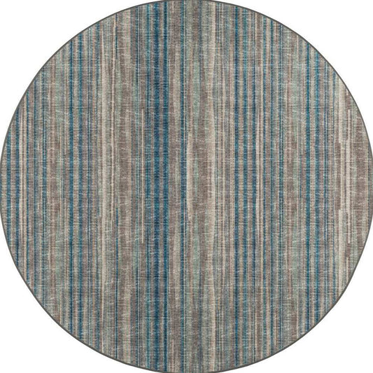 6' Brown Round Ombre Tufted Handmade Area Rug - Homeroots - Flyclothing LLC