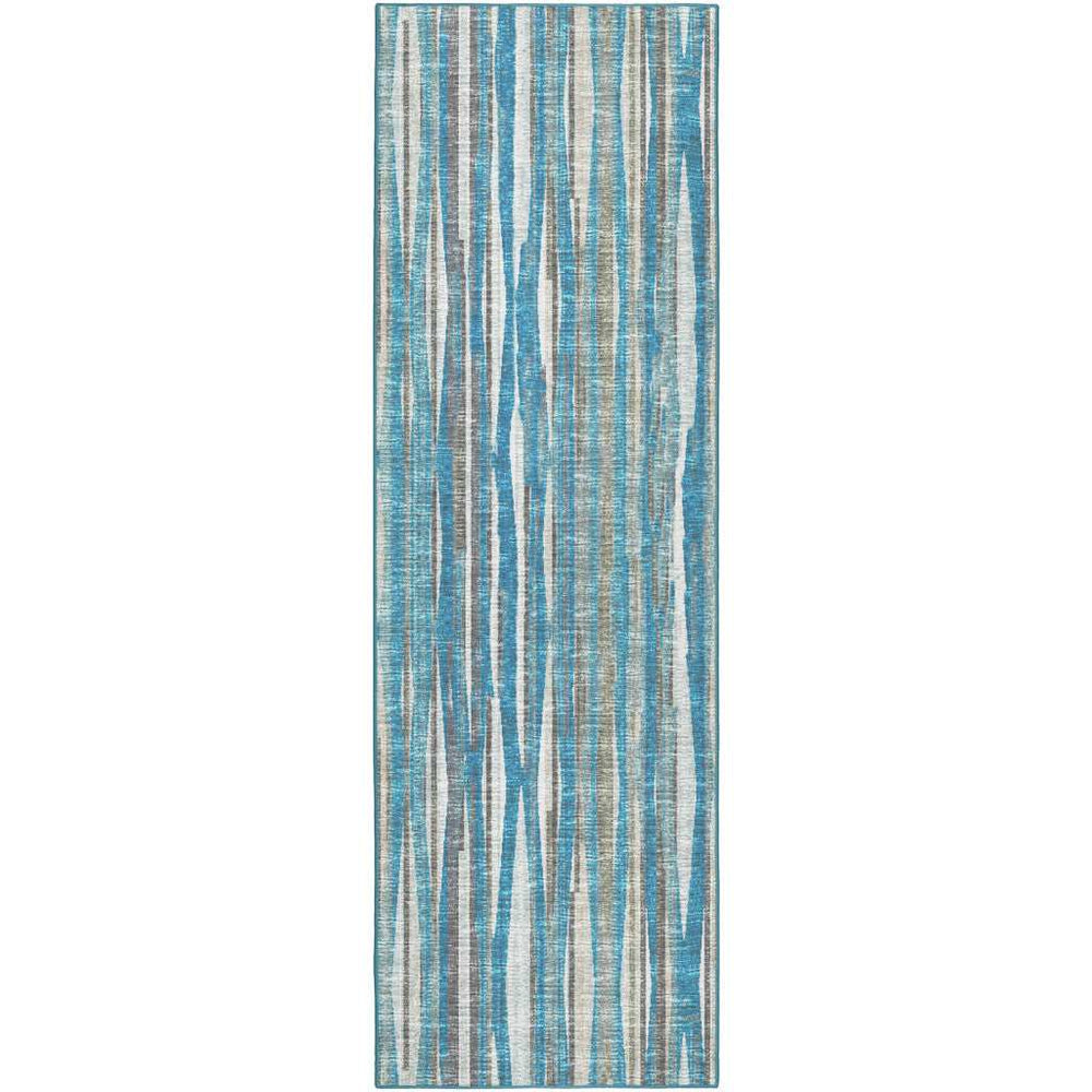 12' Blue and Ivory Ombre Hand Tufted Runner Rug - Homeroots - Flyclothing LLC