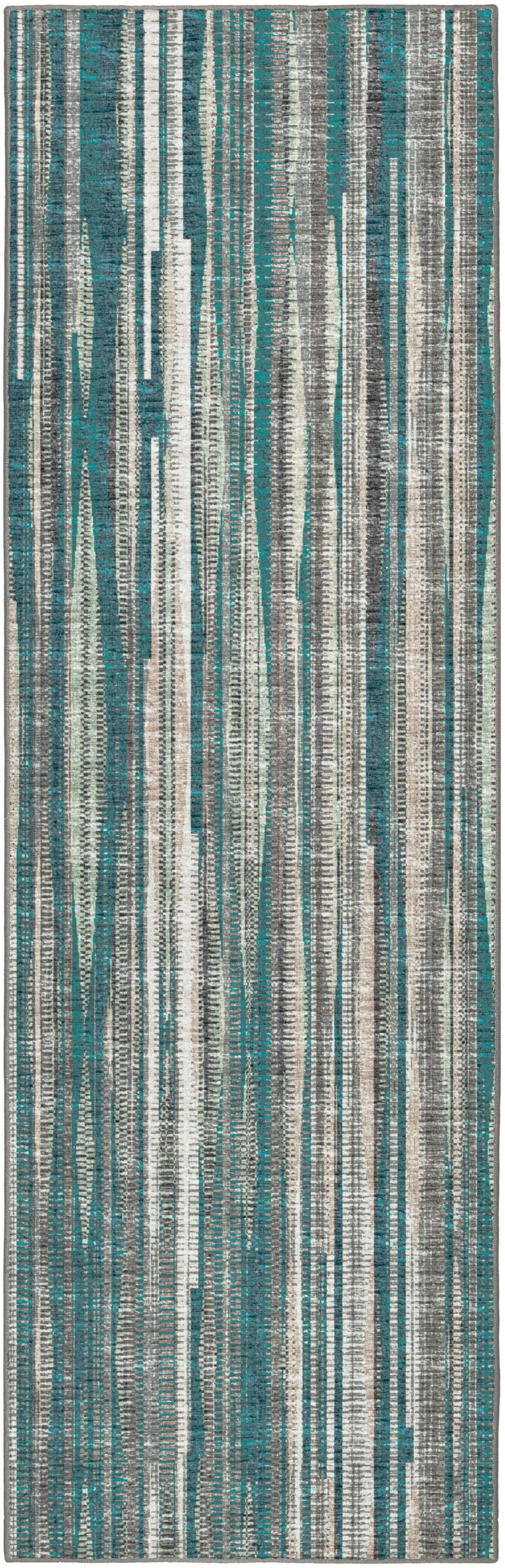 12' Blue and Ivory Ombre Hand Tufted Runner Rug - Homeroots