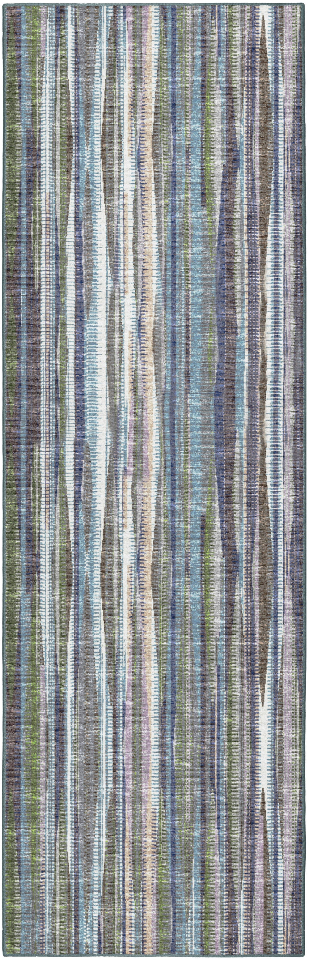 12' Blue and Ivory Ombre Hand Tufted Runner Rug - Homeroots