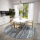 6' Purple Round Ombre Tufted Handmade Area Rug - Homeroots - Flyclothing LLC