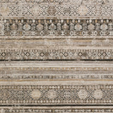 5' X 8' Brown Oriental Area Rug With Fringe