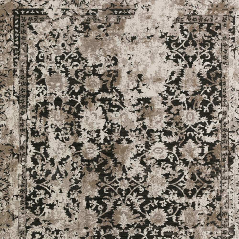 5' X 8' Black Oriental Area Rug With Fringe - Homeroots - Flyclothing LLC