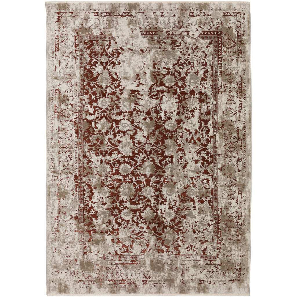 5' X 8' Red Oriental Area Rug With Fringe - Homeroots - Flyclothing LLC