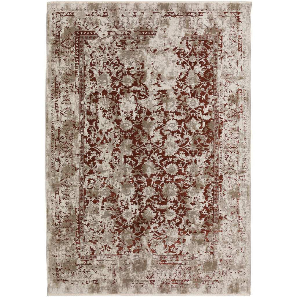 5' X 8' Red Oriental Area Rug With Fringe - Homeroots - Flyclothing LLC