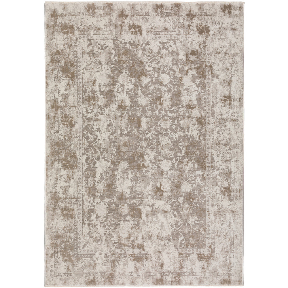 5' X 8' Brown Oriental Area Rug With Fringe - Homeroots