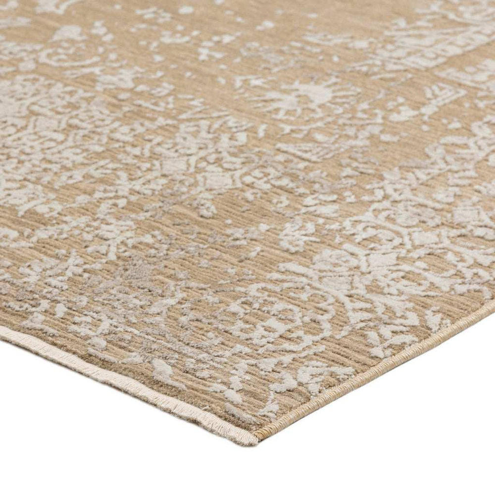 3' X 5' Beige Oriental Area Rug With Fringe - Homeroots - Flyclothing LLC