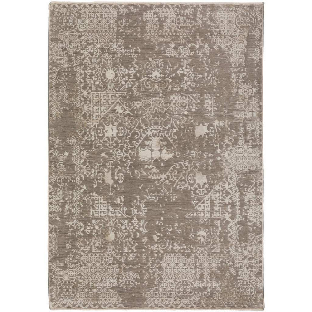 5' X 8' Gray Oriental Area Rug With Fringe - Homeroots - Flyclothing LLC