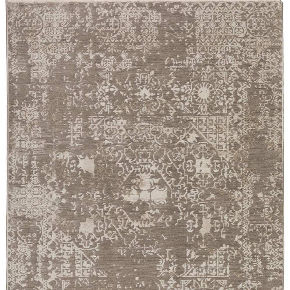 8' X 10' Gray Oriental Area Rug With Fringe - Homeroots - Flyclothing LLC