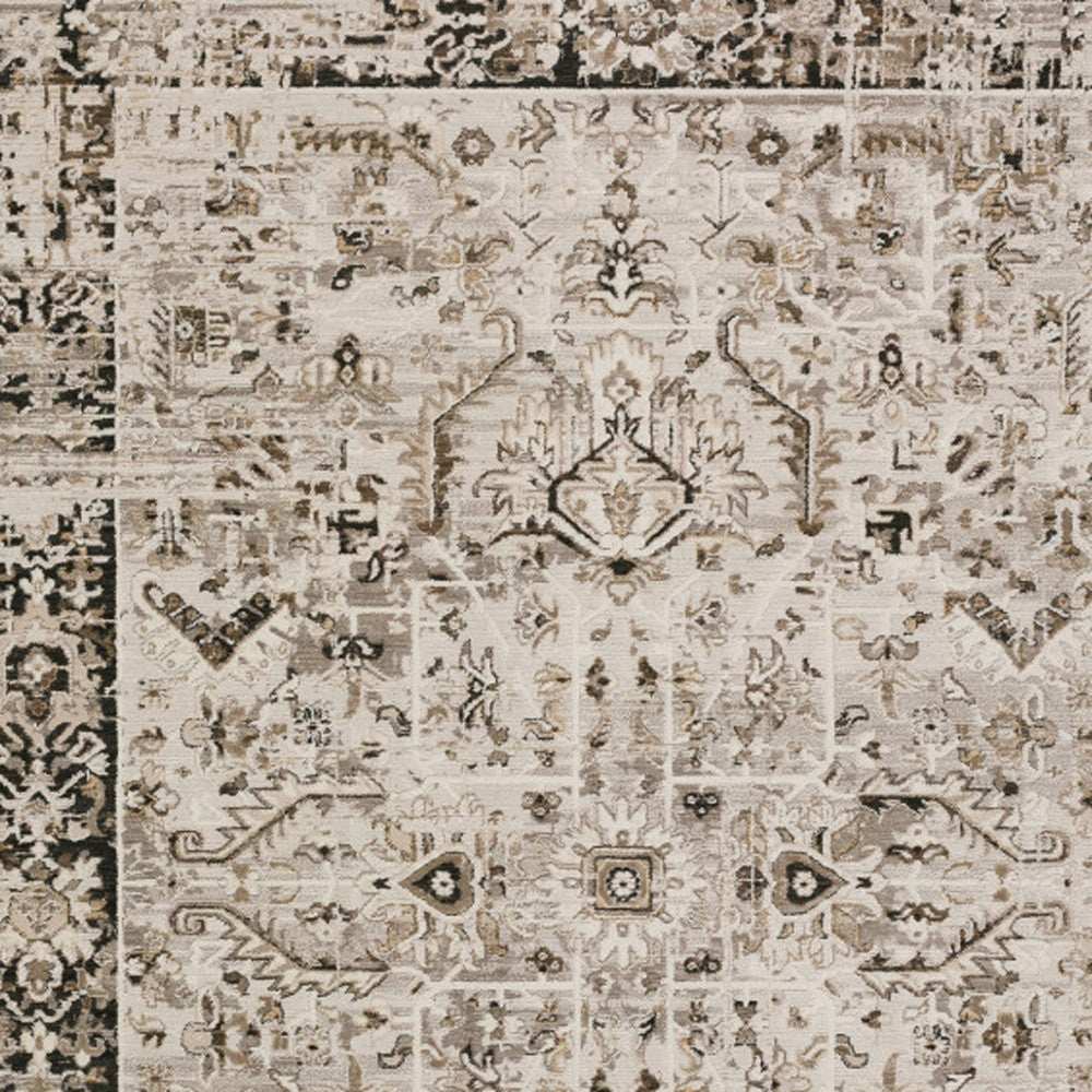 3' X 5' Gray Oriental Area Rug With Fringe - Homeroots - Flyclothing LLC
