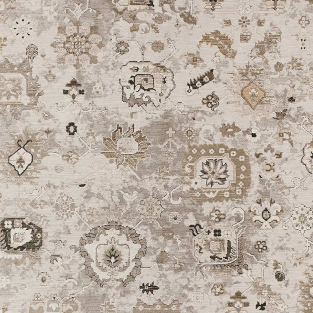 5' X 8' Gray Oriental Area Rug With Fringe - Homeroots - Flyclothing LLC