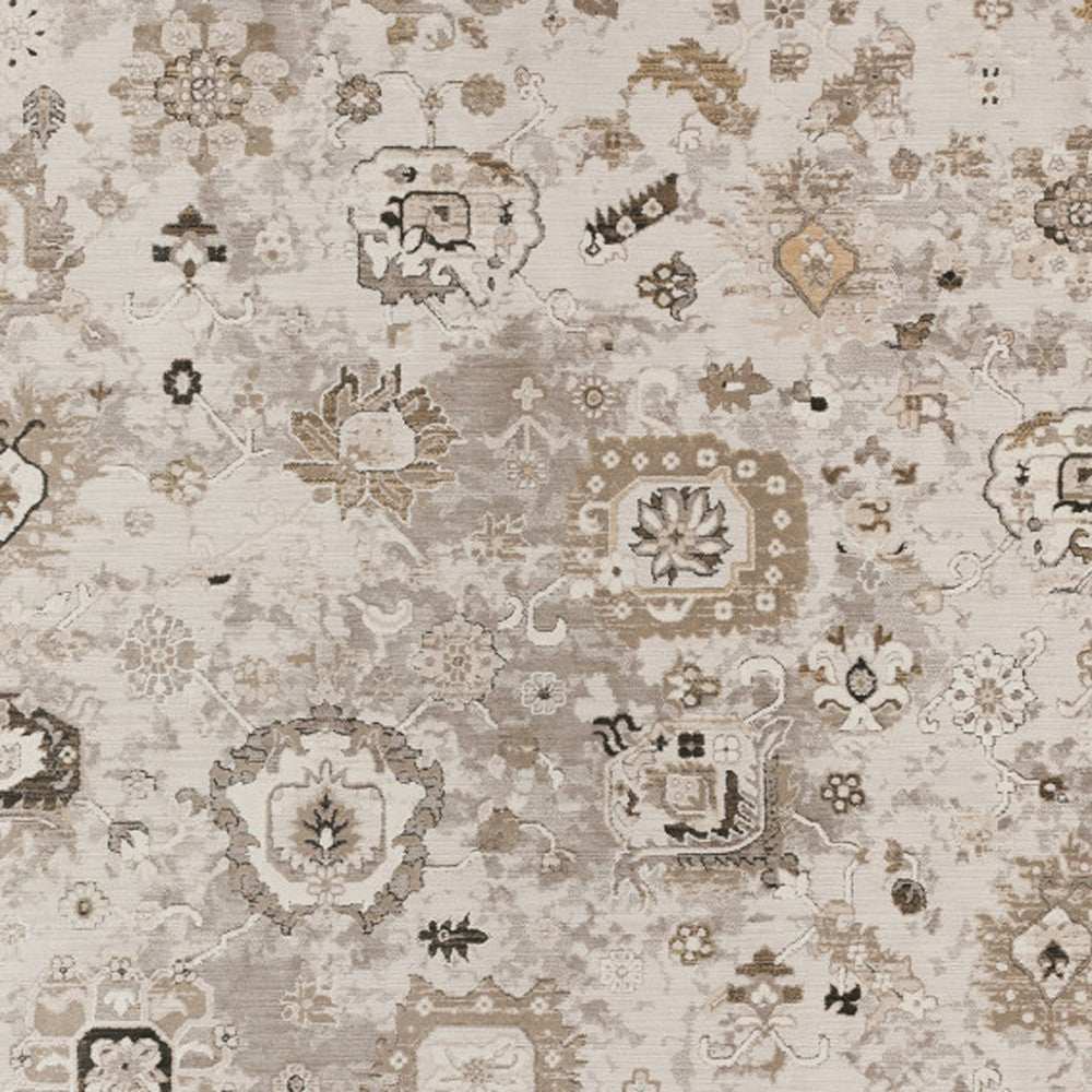 8' X 10' Gray Oriental Area Rug With Fringe - Homeroots - Flyclothing LLC