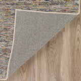 2' X 3' Grey Blue And Yellow Wool Hand Loomed Handmade Area Rug