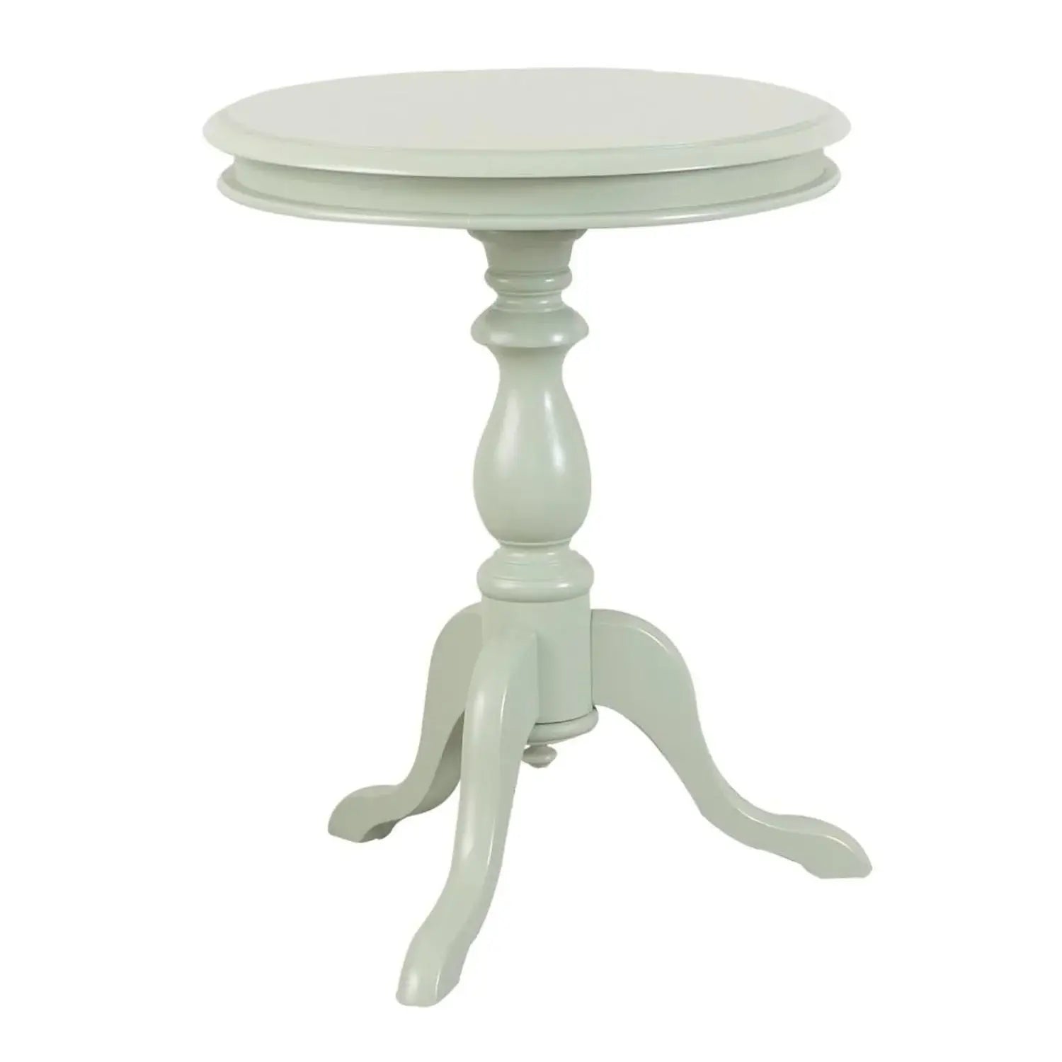 25" Antique Ivory Manufactured Wood Round End Table - Homeroots - Flyclothing LLC