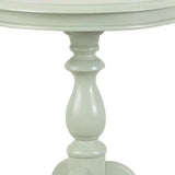 25" Antique Ivory Manufactured Wood Round End Table - Homeroots - Flyclothing LLC