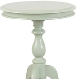 25" Antique Ivory Manufactured Wood Round End Table - Homeroots - Flyclothing LLC