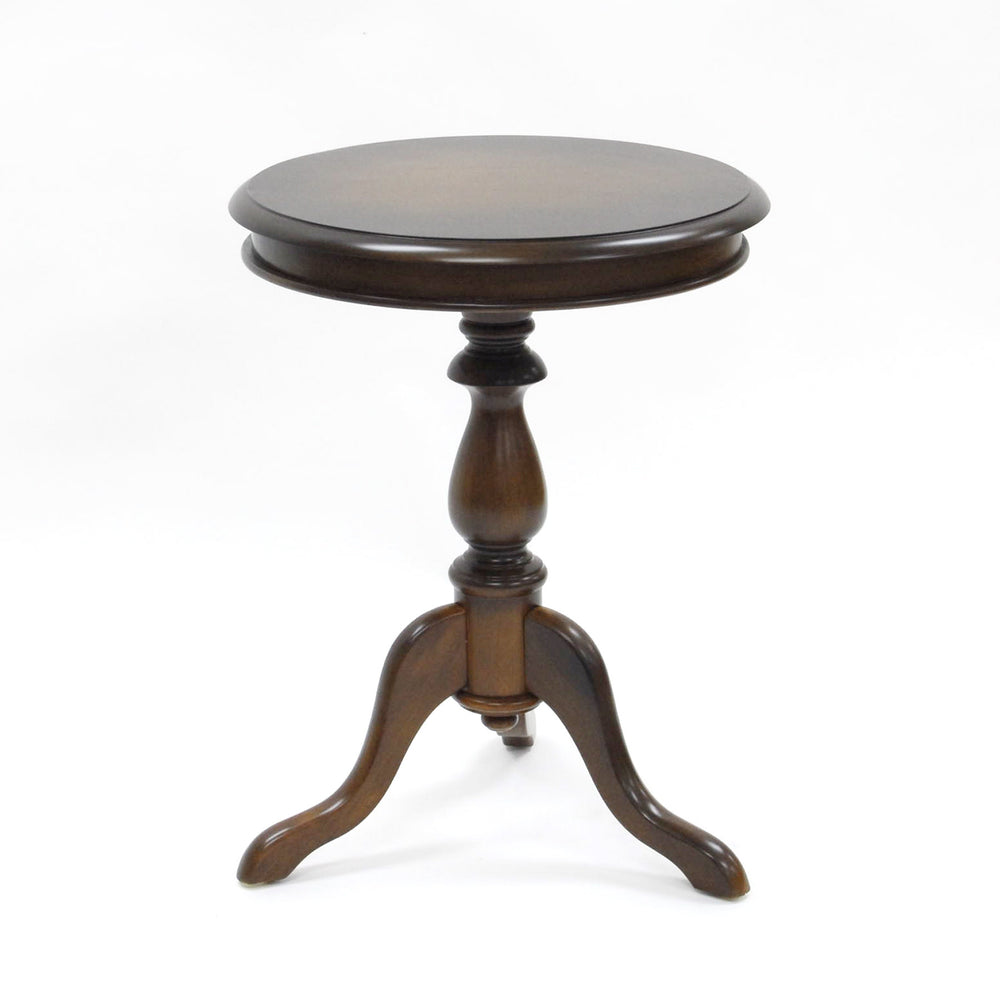 25" Dark Brown Manufactured Wood Round End Table - Homeroots