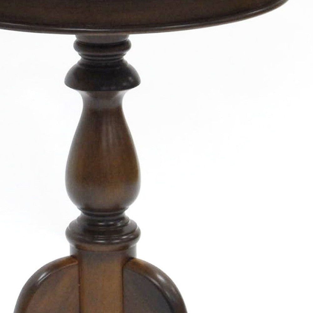 25" Dark Brown Manufactured Wood Round End Table - Homeroots - Flyclothing LLC