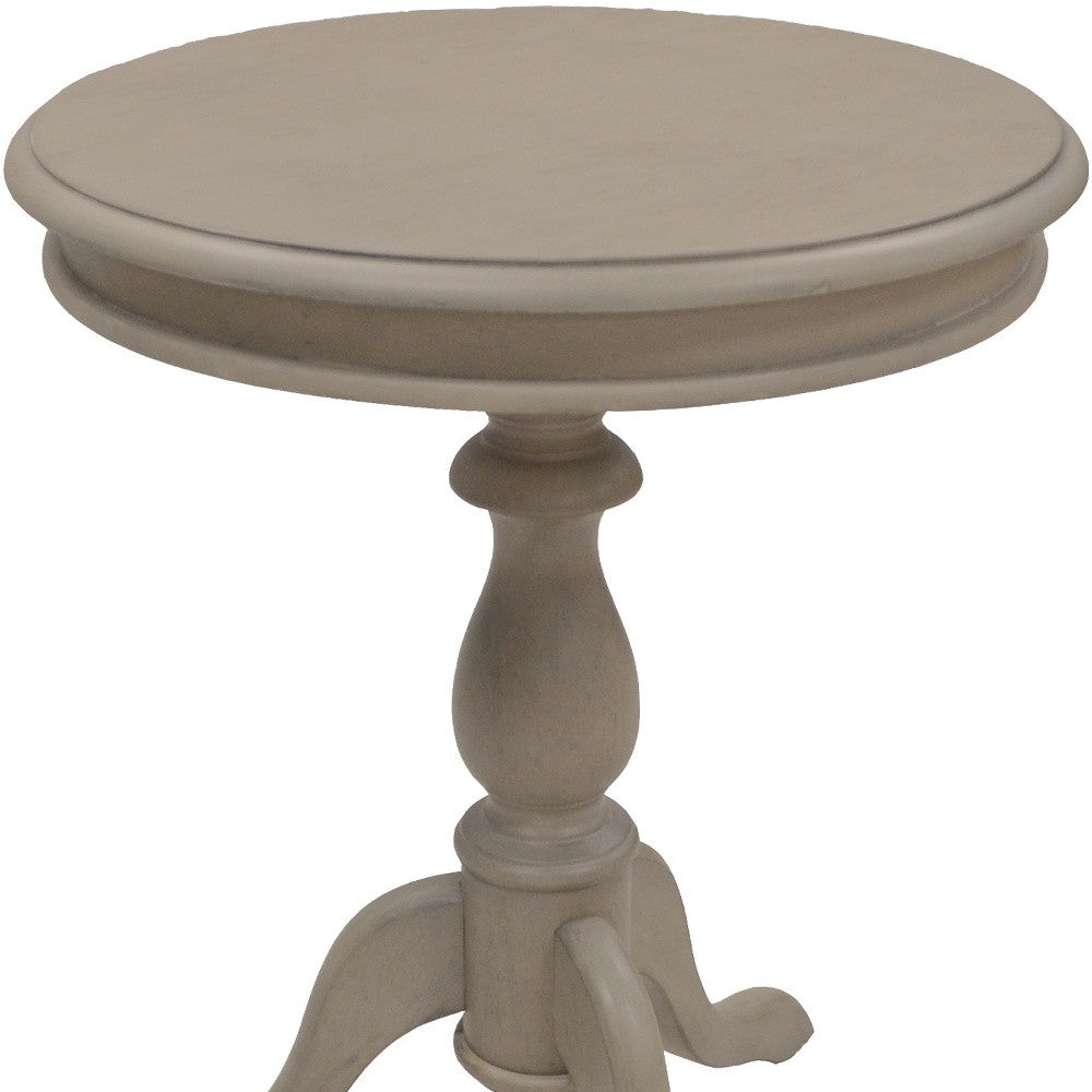 25" Taupe Gray Manufactured Wood Round End Table - Homeroots - Flyclothing LLC