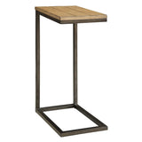 25" Black And Oak Solid Wood Rectangular End Table - Homeroots - Flyclothing LLC
