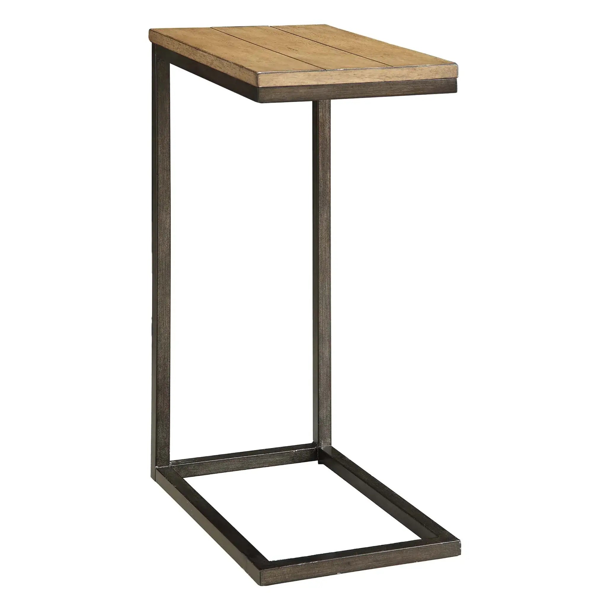 25" Black And Oak Solid Wood Rectangular End Table - Homeroots - Flyclothing LLC