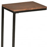 25" Black And Chestnut Solid Wood Rectangular End Table - Homeroots - Flyclothing LLC