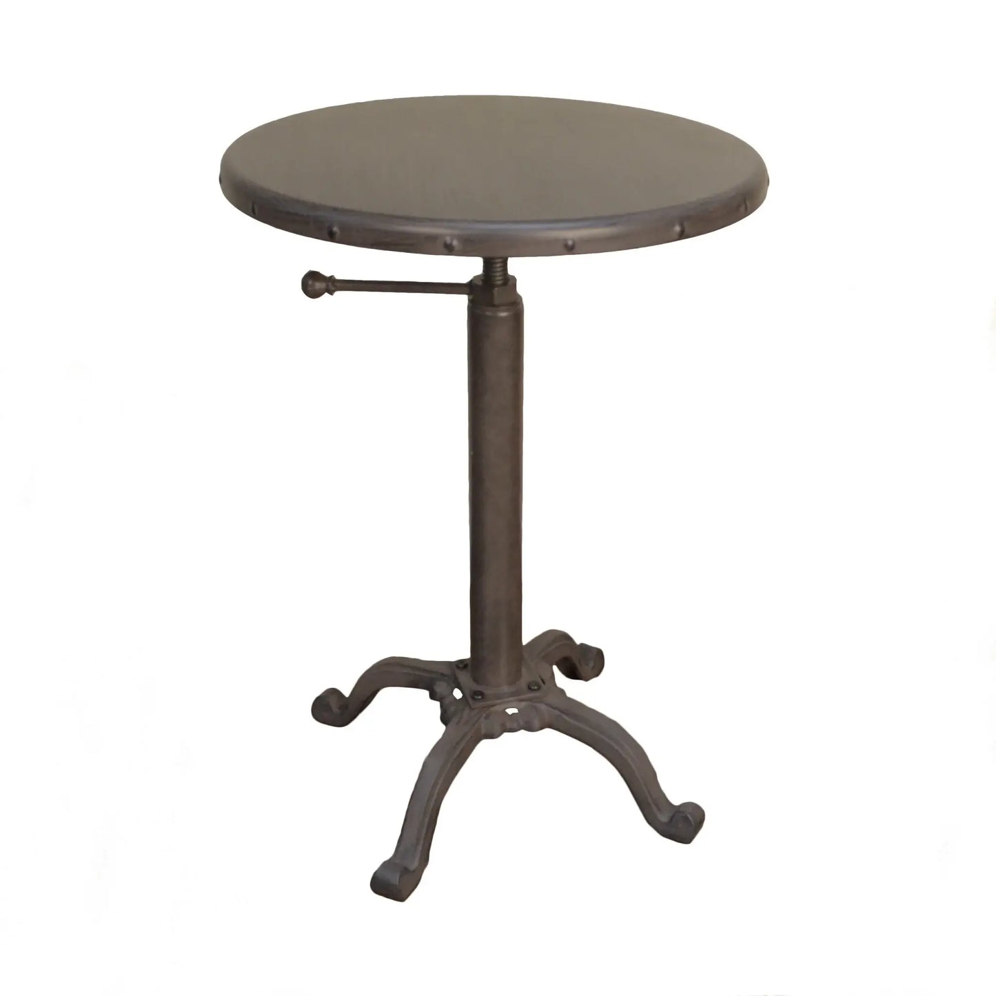 22" Industrial And Inustrial Iron Round End Table - Homeroots - Flyclothing LLC