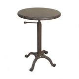 22" Industrial And Inustrial Iron Round End Table - Homeroots - Flyclothing LLC