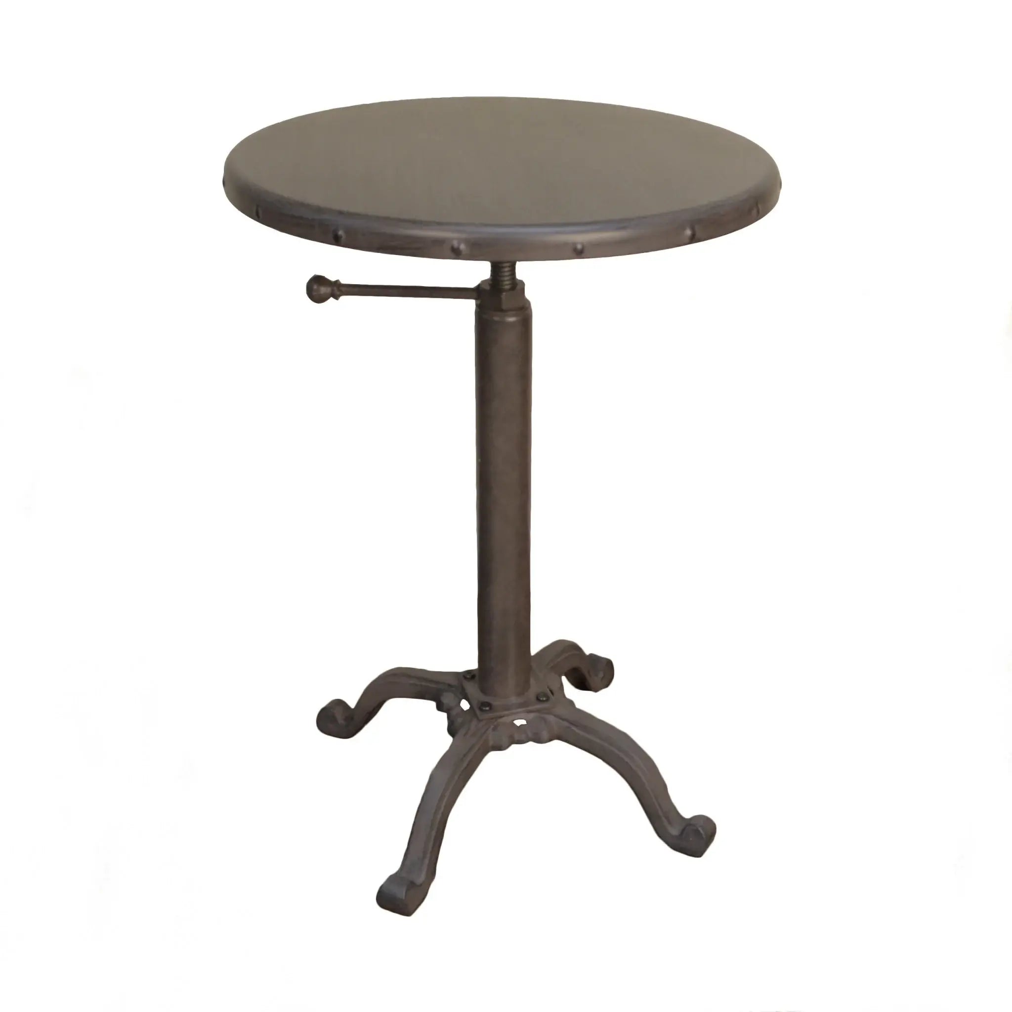 22" Industrial And Inustrial Iron Round End Table - Homeroots - Flyclothing LLC
