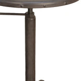 22" Industrial And Inustrial Iron Round End Table - Homeroots - Flyclothing LLC