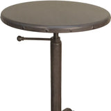22" Industrial And Inustrial Iron Round End Table - Homeroots - Flyclothing LLC