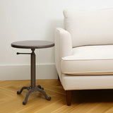 22" Industrial And Inustrial Iron Round End Table - Homeroots - Flyclothing LLC
