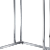25" Chrome And Clear Glass Square End Table - Homeroots - Flyclothing LLC