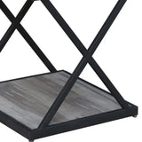 20" Black And Brown Manufactured Wood Square End Table - Homeroots - Flyclothing LLC