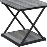 20" Black And Brown Manufactured Wood Square End Table - Homeroots - Flyclothing LLC